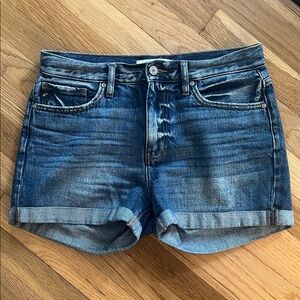 KanCan Blue Rolled-Hem Denim Shorts